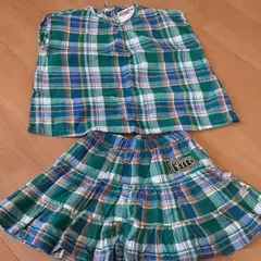 ロデオクラウンズ新品キッズM110 105 115カットソースカートセットアップ