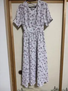 プロポーションボディドレッシング 花柄 半袖ワンピース