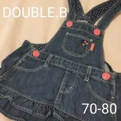 ミキハウス デニム ジャンパースカート　70-80