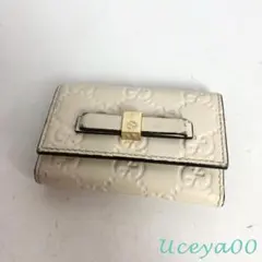 月末限定価格 美品 GUCCI グッチ 長財布 二つ折り財布 ベージュ 白 