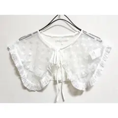 merry jenny 新品 ホワイト bigレーシーフリル付け襟
