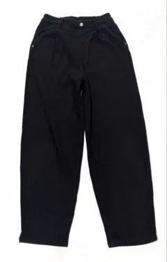 ブラック ストレッチパンツ ウエストゴム