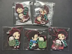 鬼滅の刃　竈門炭治郎　竈門禰豆子　ラバーマスコット　ストラップ