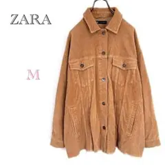 ◆ザラ【M】コーデュロイジャケット 襟付きシャツ 羽織もの アウター 冬服