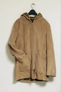 コムサイズ　フード付き　ムートン コー ト メンズ　M キャメル