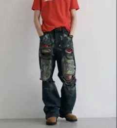 新品JAH TRIBE デニム 30インチ レゲエ ジーンズ ラスタ ジャマイカ 