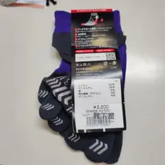 タビオ アーチサポートソックス 紫・グレー