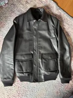 美品⭐︎アバハウス　レザージャケット　フライトジャケット　ヤギ革　サイズ4(XL)