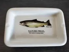 NATURE FIELD ブラウン トラウト 灰皿 陶器製 魚柄