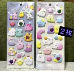 オバケーヌ　シール　ぷくぷくシール　もちもちシール　マシュマロシール ストーン付