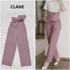 CLANE OBI PANTS パープル スラックス パンツ ワイド 帯 タイのサムネイル
