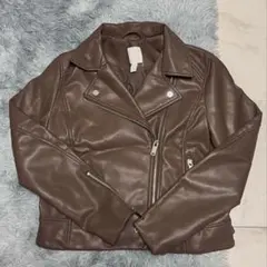 H＆Ｍ ブラウンレザージャケットS