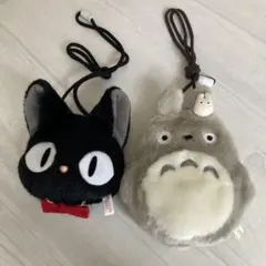 黒猫とトトロ ぬいぐるみポーチセット