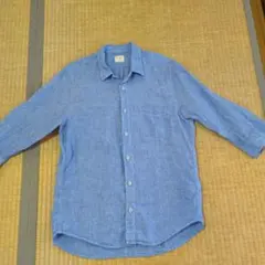 BACK NUMBER 7分袖シャツ ブルー Mサイズ