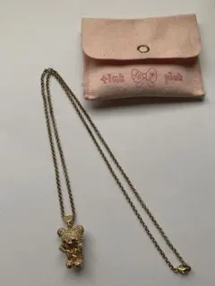 tink pink ベア ネックレス ゴールドカラーのサムネイル