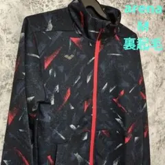 アリーナ ジャケット L ネイビー 総柄　裏起毛 メンズ レディース