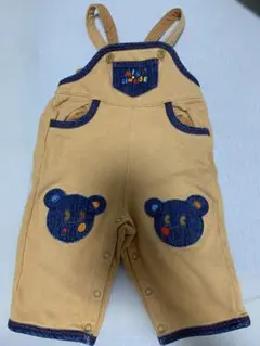 ミキハウス　レトロ　オーバーオール　サロペット　ロンパース　デニム　80 秋冬