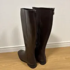 BASEMENTonline ダークブラウン ロングブーツ 23.5