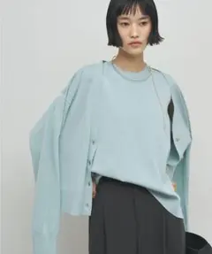 美品★GALLARDAGALANTE★アイシーコットンVネックカーディガンのサムネイル
