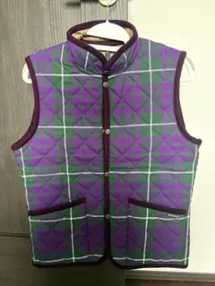 美品　LAVENHAM ラベンハム　キルティングベスト　パープル系　38
