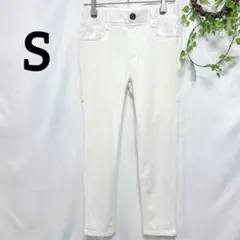 【S】ストレッチ スキニーパンツ ホワイト きれいめ カジュアル ベーシック
