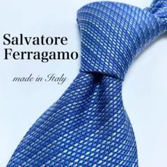 【美品】Salvatore Ferragamo ネクタイ 幾何学模様 シンプル