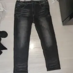 AVAIL MODE LYCRA 黒デニムパンツ 3L　黒ジーパン