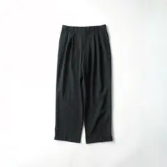 00s DOCKERSドッカーズ ツータックスラックス黒ブラック リネン混W38
