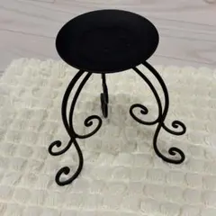 黒い円形 アイアン フラワースタンド