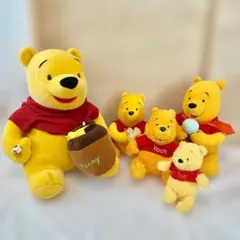 くまのプーさん ぬいぐるみ 5体セット 大小
