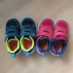 瞬足足育シリーズ　キッズスニーカー 16.0cm ネイビー/赤