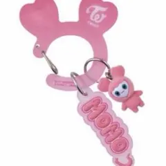 TWICE LOVELYS アクリルカラビナフロッキーマスコットガチャ モモ