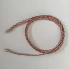 メガネチェーン　ハンドメイド　タティングレース　シナモン