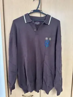 ニットポロシャツ 長袖 ポロシャツ