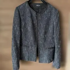 コムサ　ノーカラージャケット サイズ7 ツイード　ジャケット　セレモニー　入学