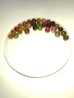 カラートルマリン丸玉6㍉　29個　穴径1.5㍉