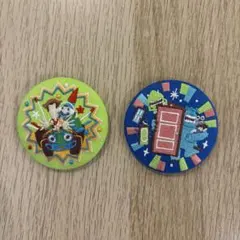 ディズニー　刺繍缶バッチ　トイストーリー　モンスターズインク