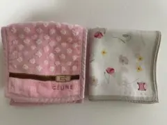 CELINE 花柄 ハンカチ ＆タオルポーチ2枚セット