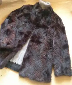 美品♡ミンク　リアルファー ショートコート 11号　ビンテージ 昭和レトロ