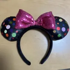 ミニーマウスカチューシャ カラフルドット