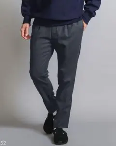 ビューティーアンドユース　フラノテーパードパンツ　ダークグレー　M　美品