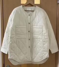 ノーカラー キルティングジャケット