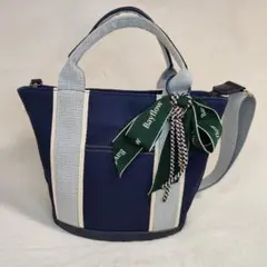 ベイフロー　リボンチャーム　ショルダーバッグ　 ネイビー