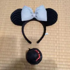 ディズニー　ミニーカチューシャ・ミニハットヘアピン　セット