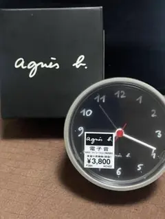 未使用＠アニエスベー 目覚まし時計　コンパクト置き時計　agnes b