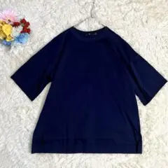 UNIQLO +J スーピマコットンオーバーサイズT Lサイズ ネイビー