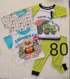 パジャマ/まとめ売り/80/アンパンマン/半袖 長袖 セットアップ/春 夏 秋
