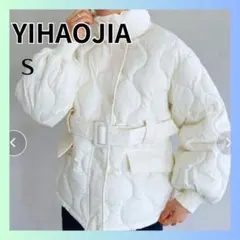 格安　YIHAOJIA　ダウンジャケット　Sサイズ　キルティング　ホワイト 白