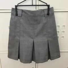 WEGO チェック プリーツスカート グレー
