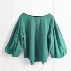 美品 リエディ 七分袖ブラウス M バルーンスリーブ プルオーバー w2159